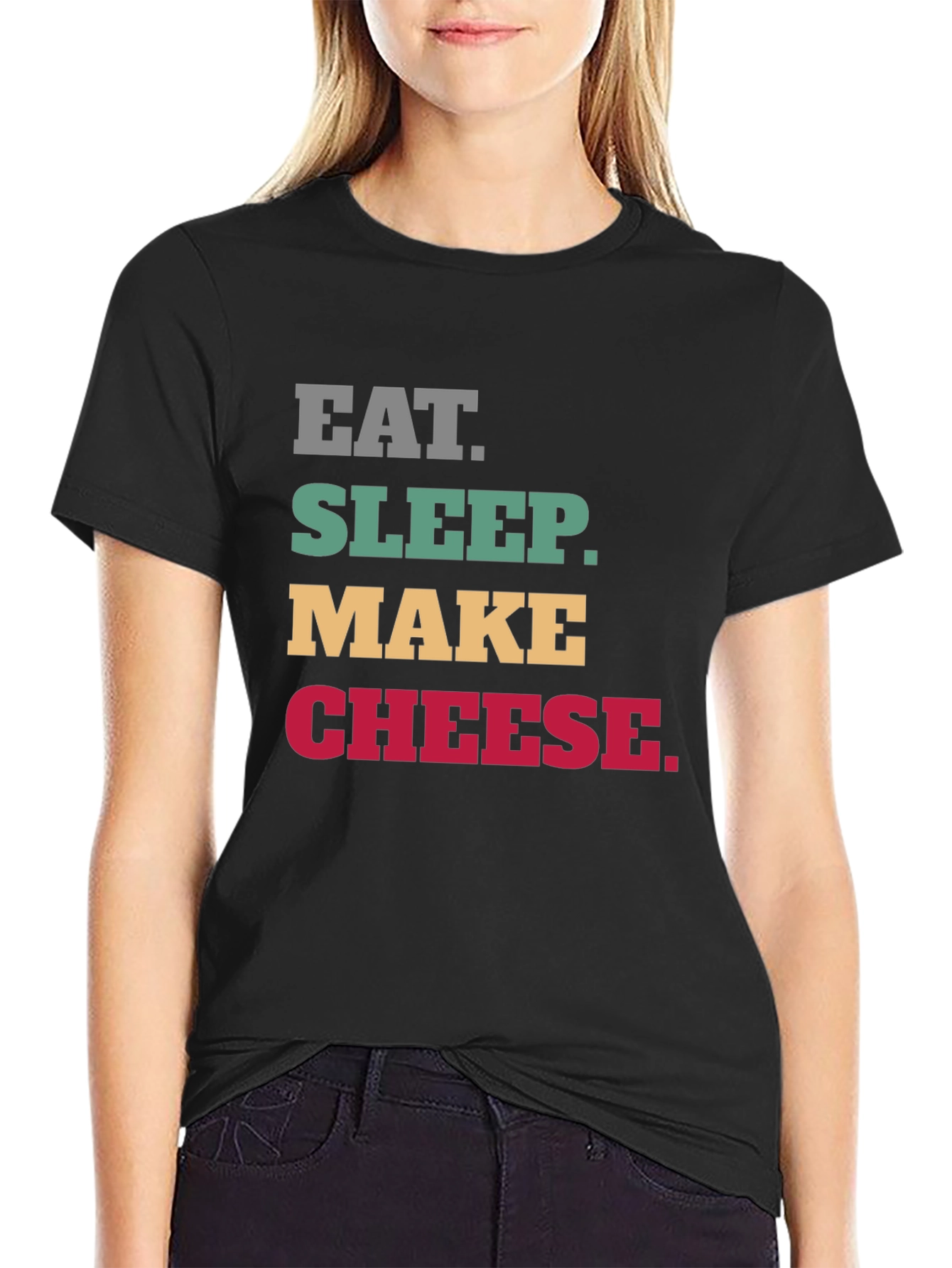 Eat Sleep Make Cheese T-Shirt - Funny Cheese Lover Tee