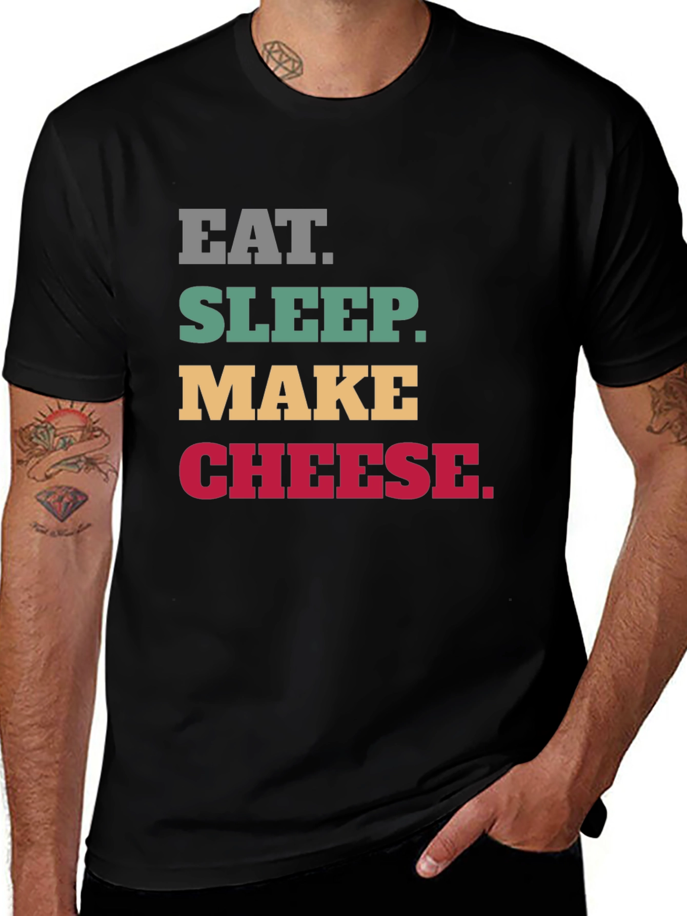 Eat Sleep Make Cheese T-Shirt - Funny Cheese Lover Tee