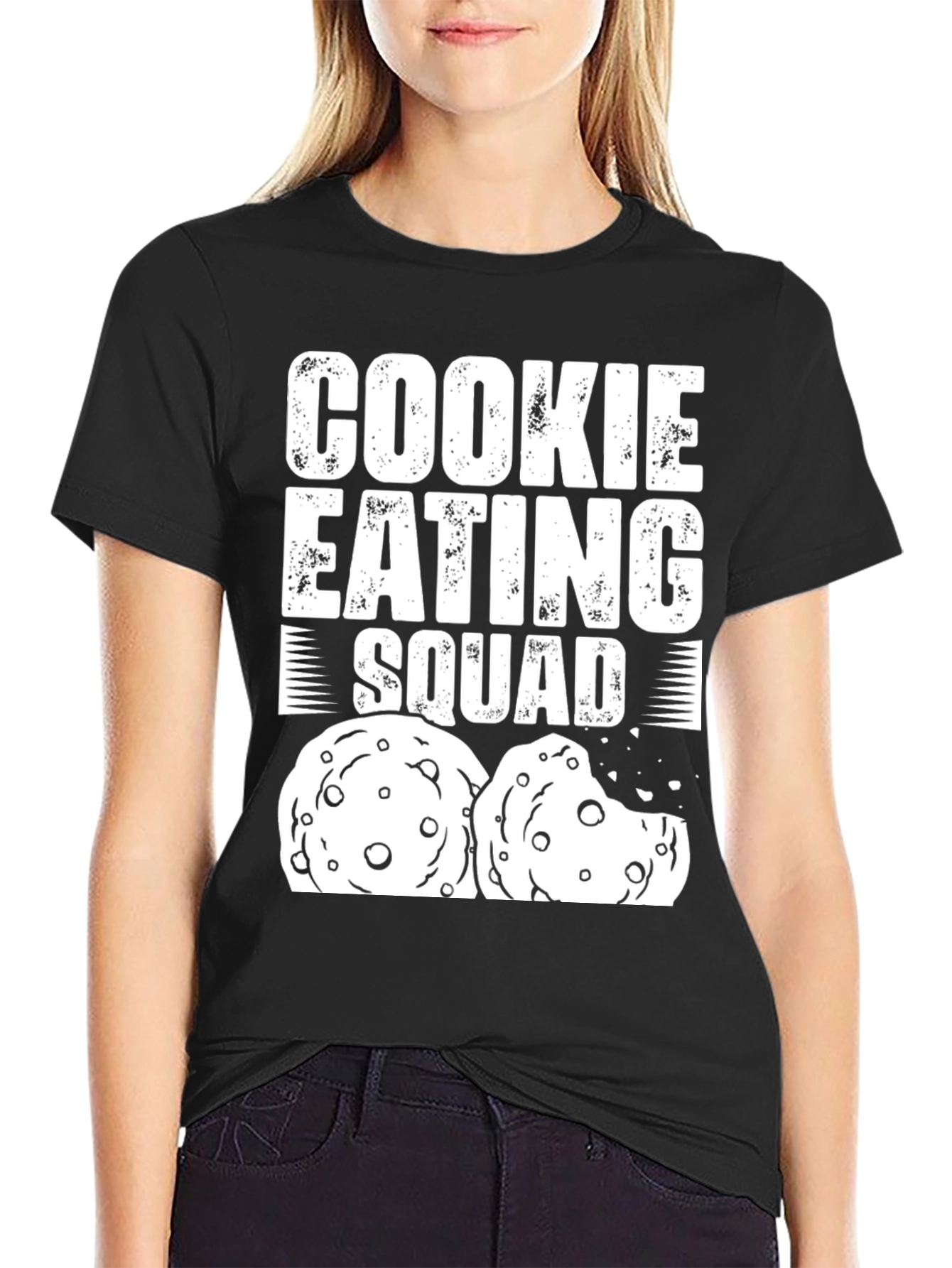 Cookie Eating Squad Graphic T-Shirt - Fun Dessert Lover Tee