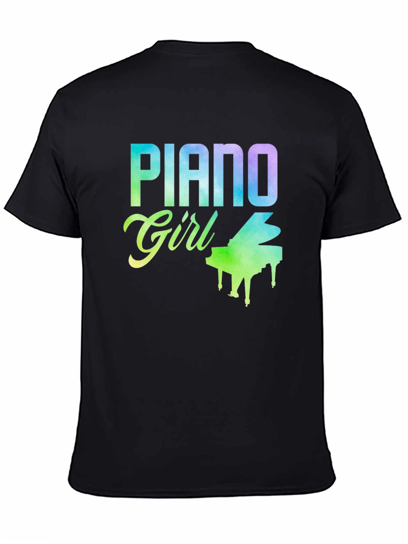 Piano Girl T-Shirt - Musical Colorful Tee