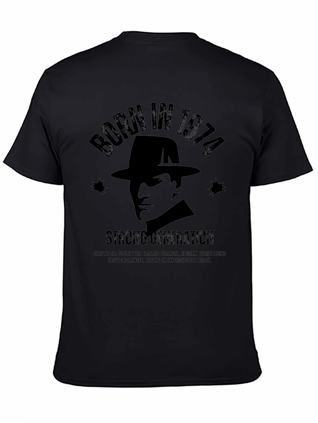 Born in 1974 Strong Generation Black T-Shirt