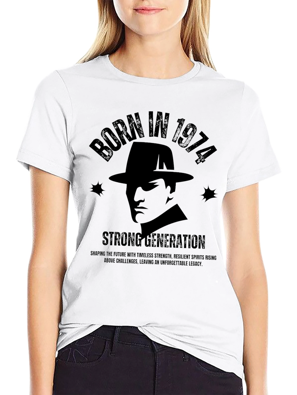 Born in 1974 Strong Generation Black T-Shirt
