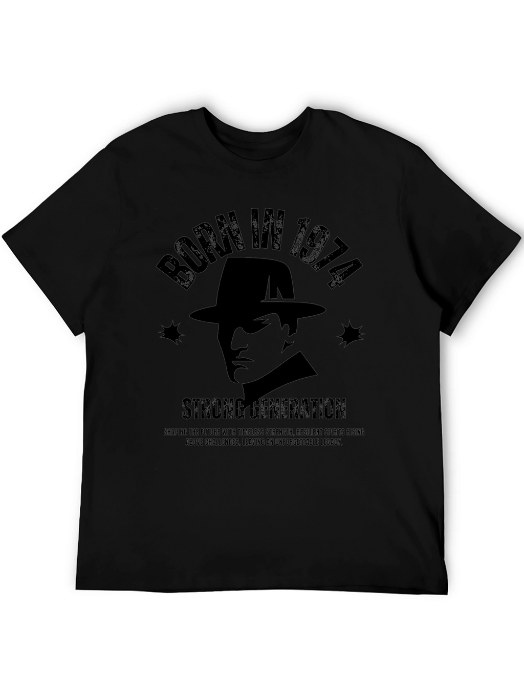 Born in 1974 Strong Generation Black T-Shirt