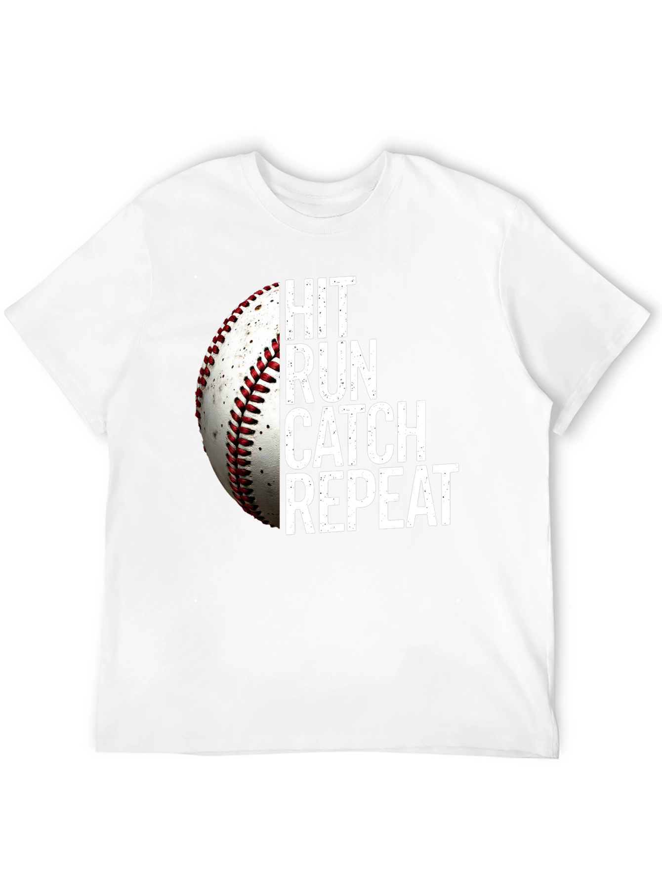 Hit Run Catch Repeat Baseball Graphic Tee