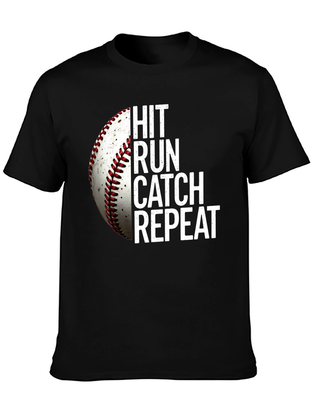 Hit Run Catch Repeat Baseball Graphic Tee