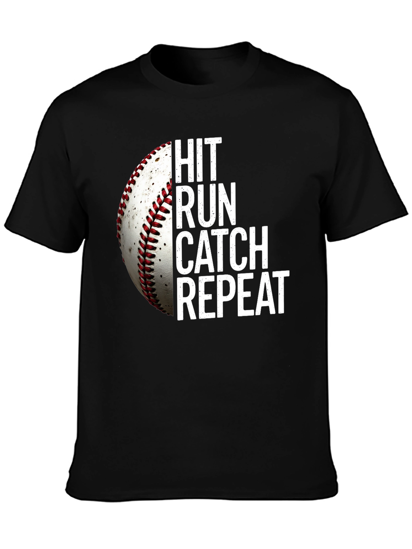 Hit Run Catch Repeat Baseball Graphic Tee