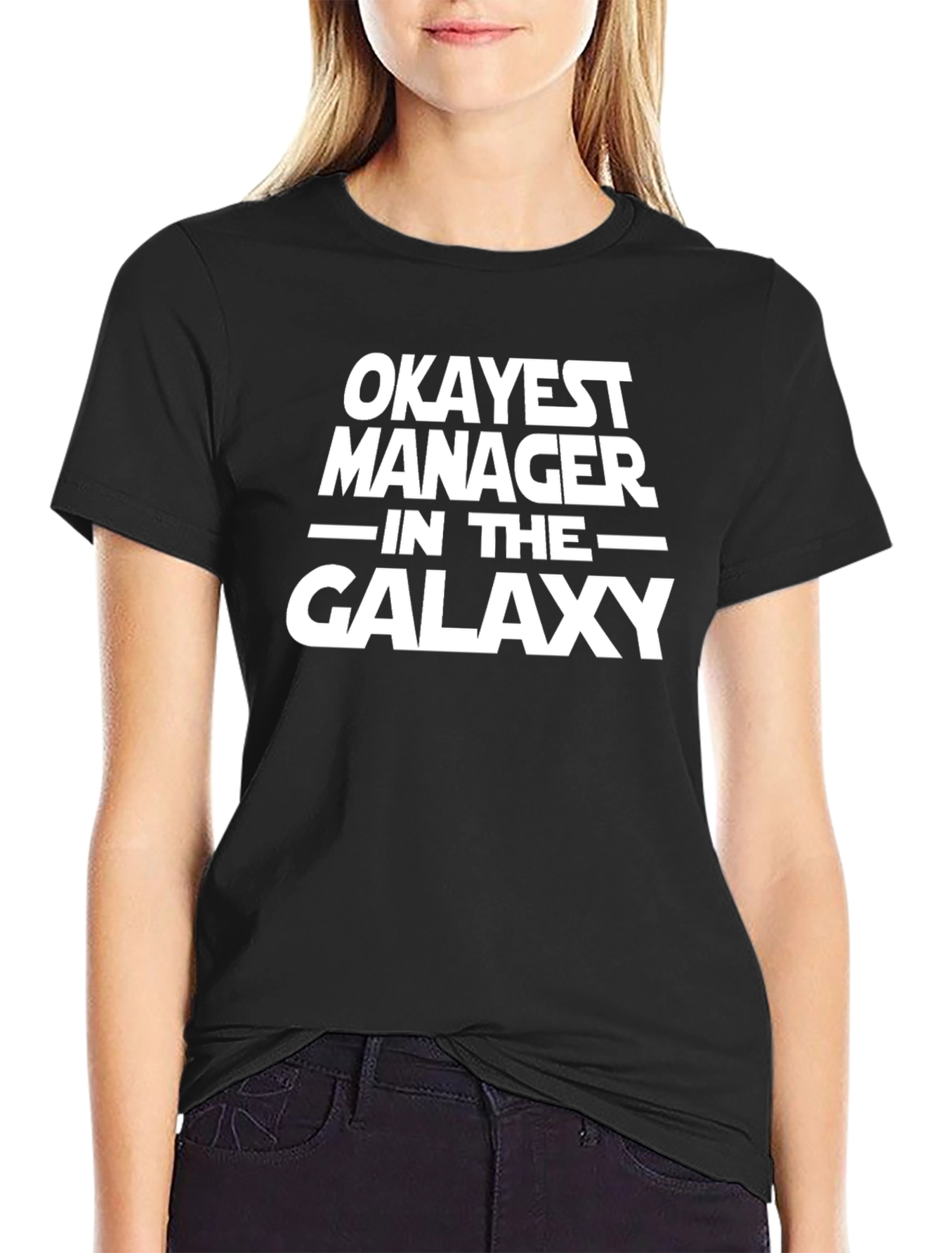 Okayest Manager in the Galaxy T-Shirt - Funny Novelty Tee
