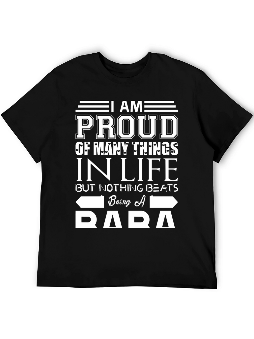 Proud Baba Graphic Tee - Black Cotton T-Shirt