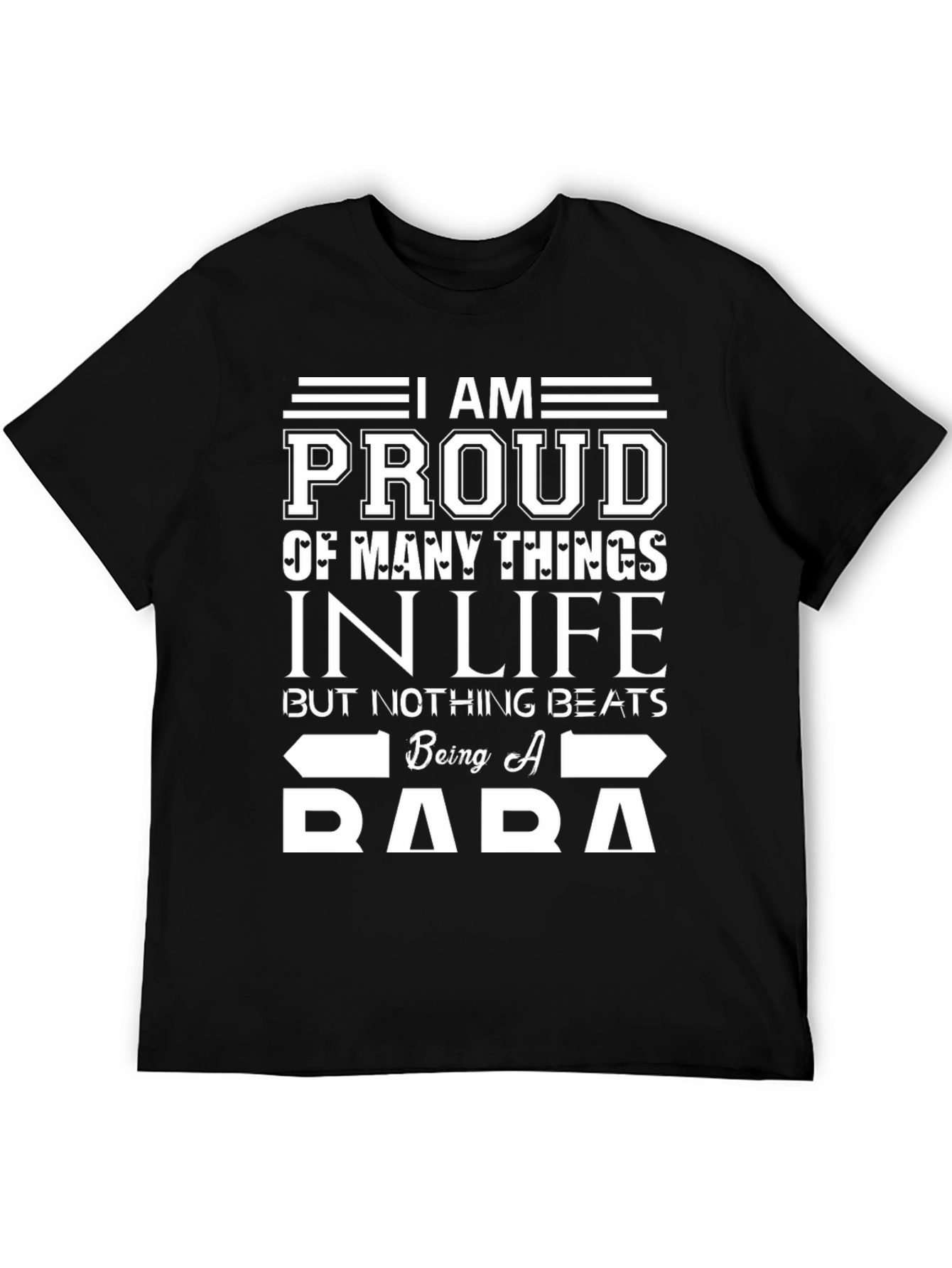 Proud Baba Graphic Tee - Black Cotton T-Shirt