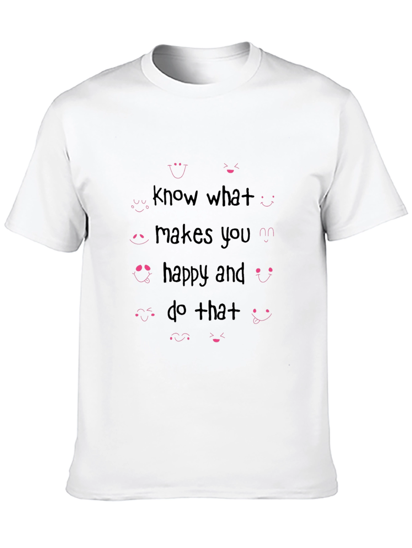 Know What Makes You Happy Graphic Tee - Black
