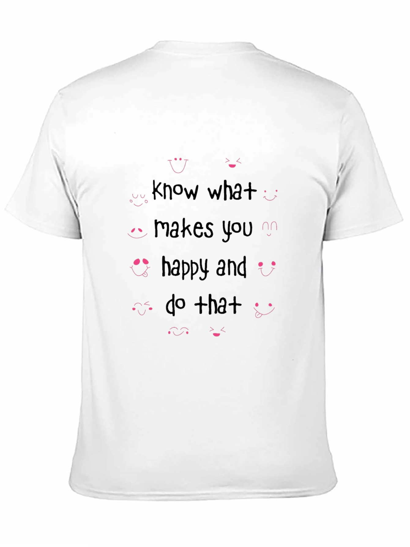 Know What Makes You Happy Graphic Tee - Black