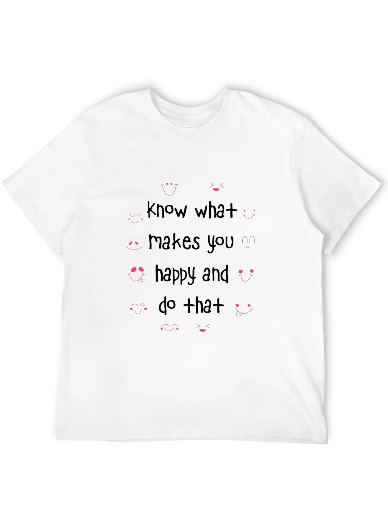 Know What Makes You Happy Graphic Tee - Black