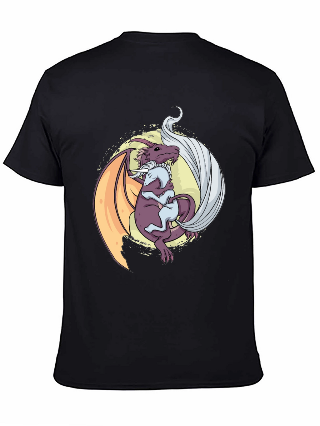 Dragon Hug T-Shirt - Fantasy Graphic Tee