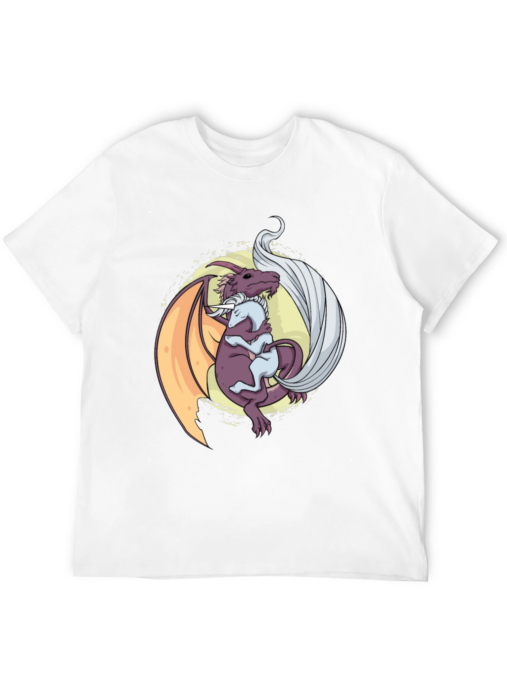 Dragon Hug T-Shirt - Fantasy Graphic Tee