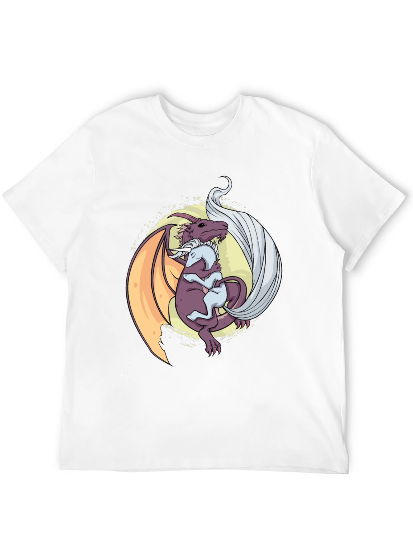 Dragon Hug T-Shirt - Fantasy Graphic Tee