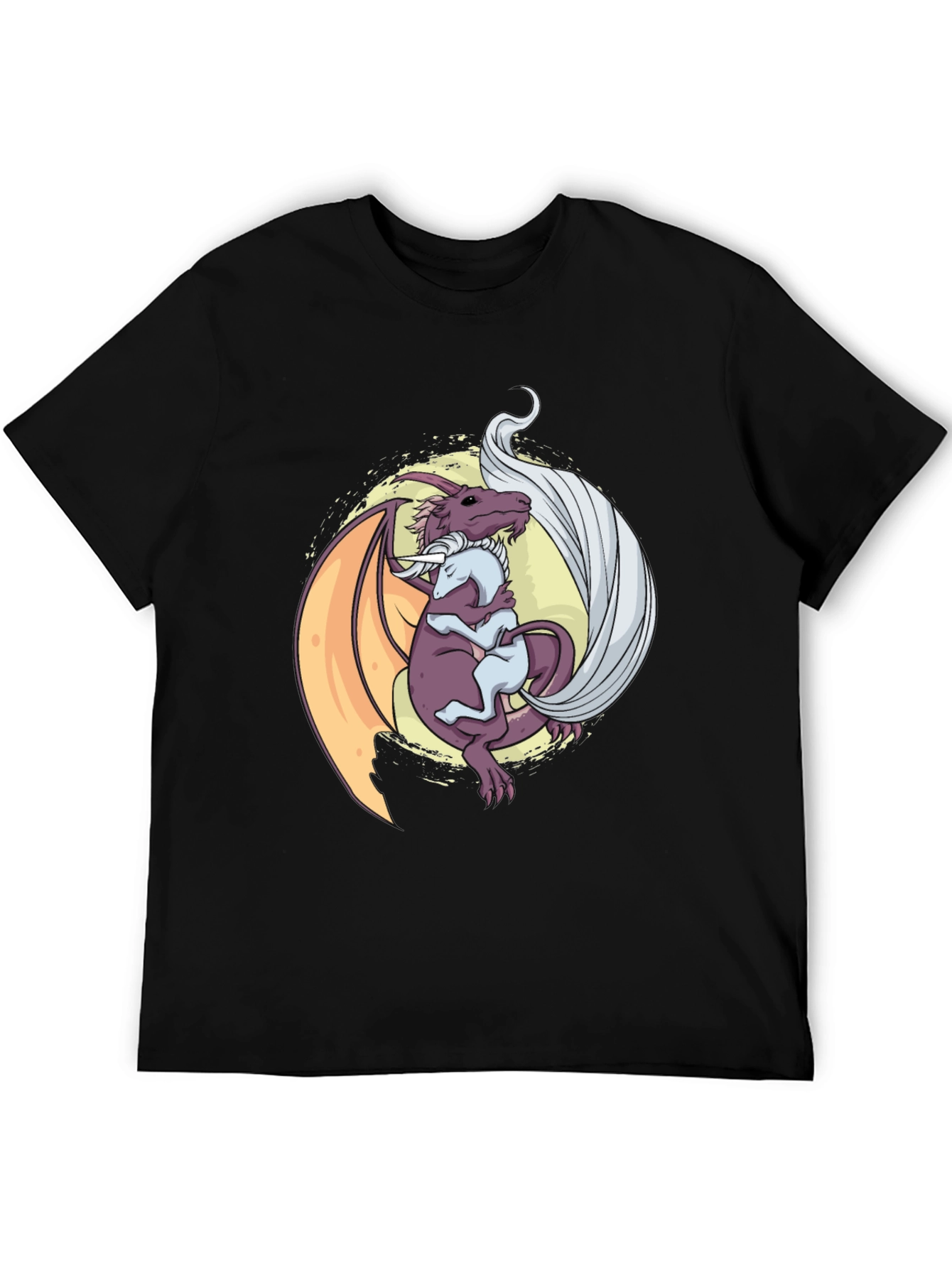 Dragon Hug T-Shirt - Fantasy Graphic Tee