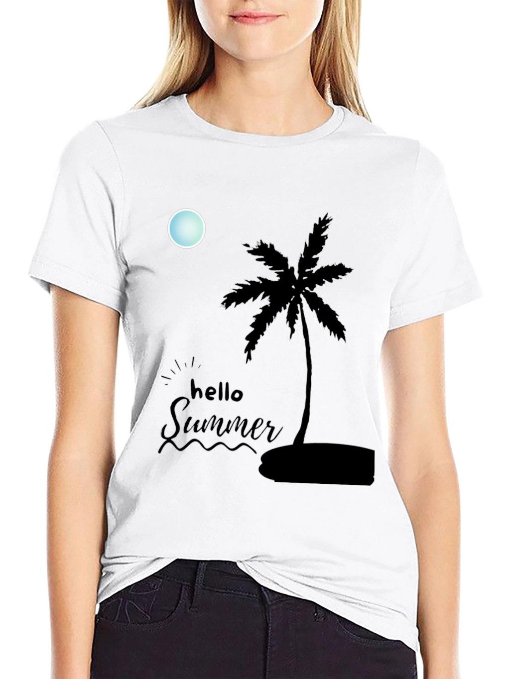 Summer Vibe Black T-Shirt
