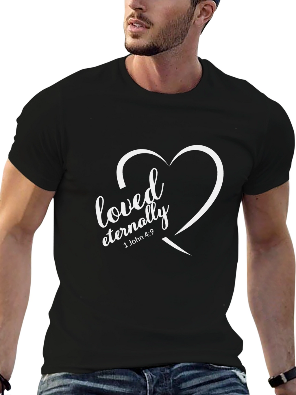 Loved Eternally Graphic Tee - Black
