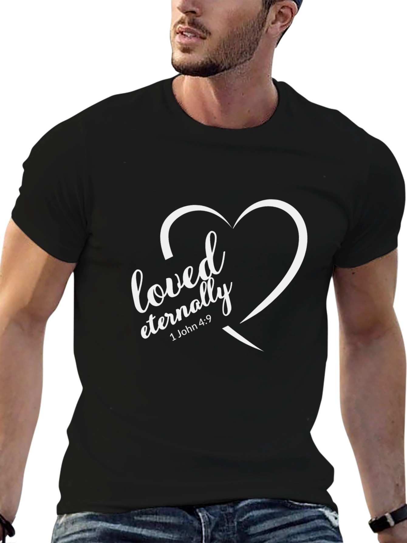 Loved Eternally Graphic Tee - Black