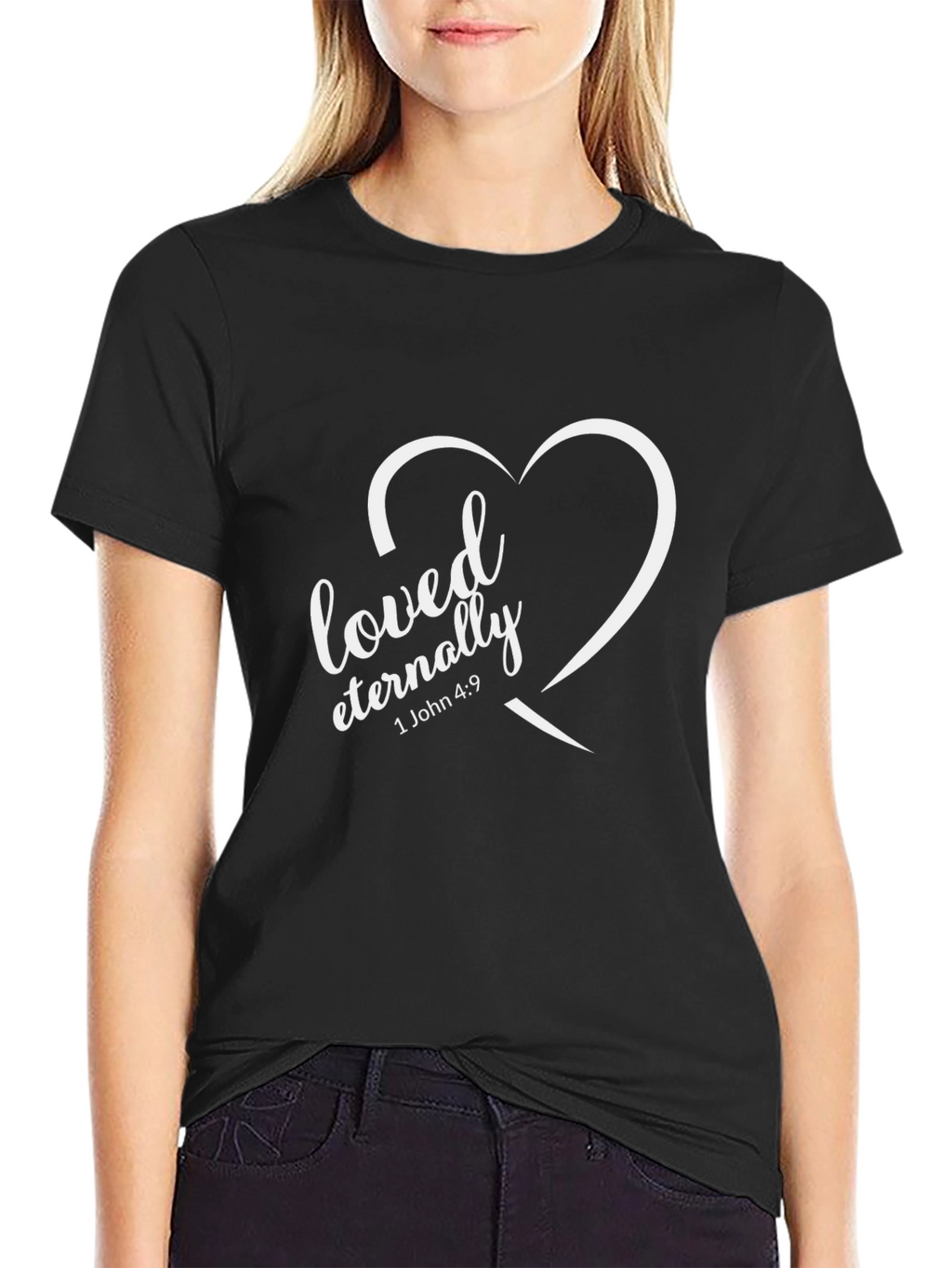 Loved Eternally Graphic Tee - Black