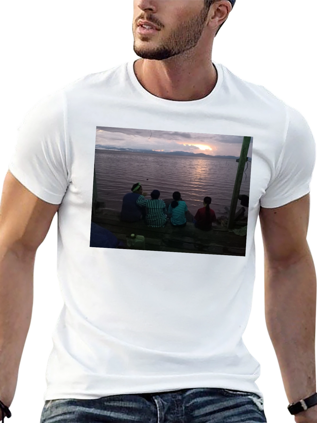 Sunset Scene Tee - Lakeside Serenity