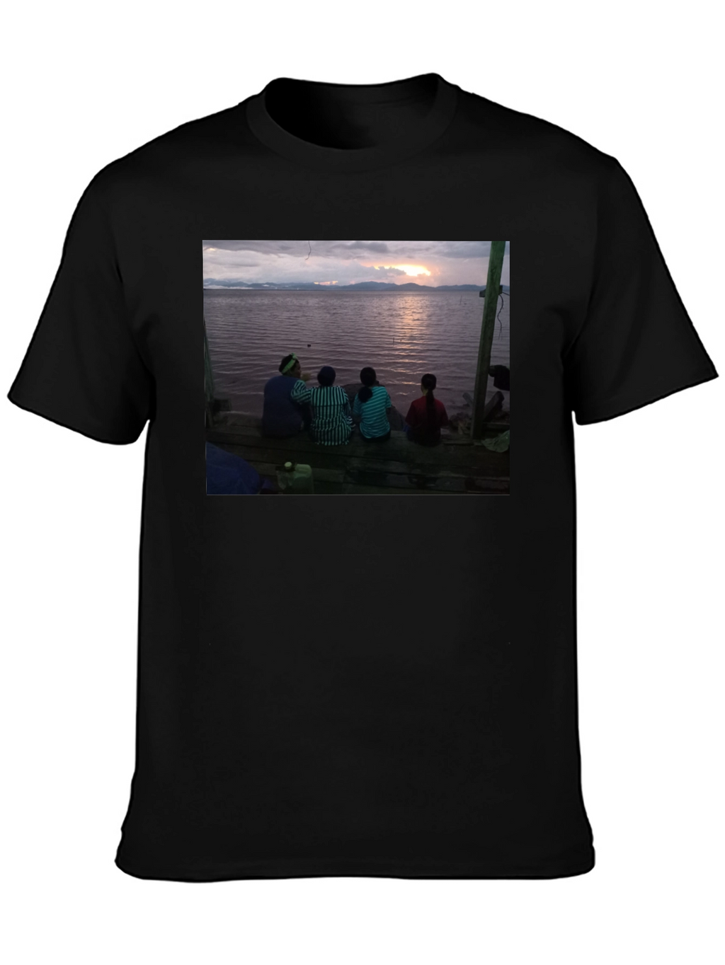 Sunset Scene Tee - Lakeside Serenity