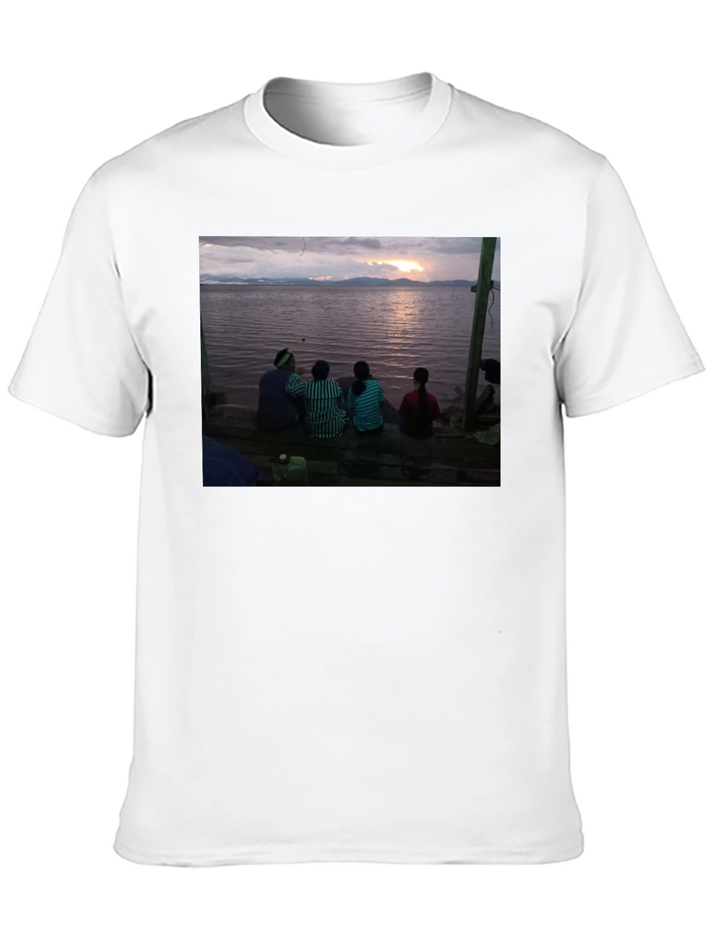 Sunset Scene Tee - Lakeside Serenity