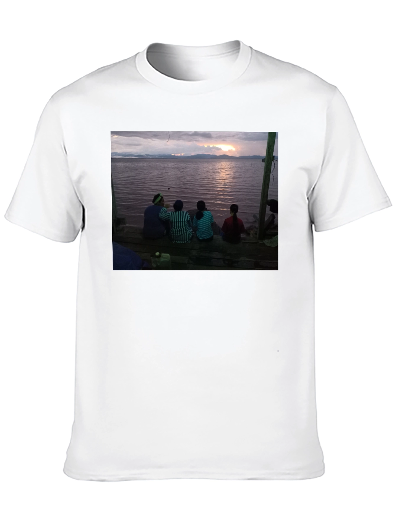 Sunset Scene Tee - Lakeside Serenity