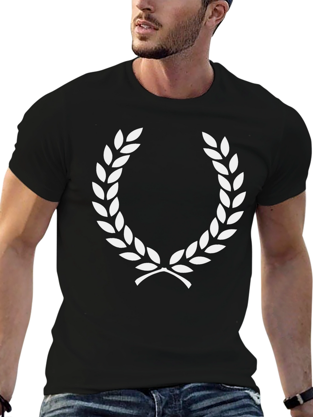Laurel Wreath Graphic Tee - Classic Design