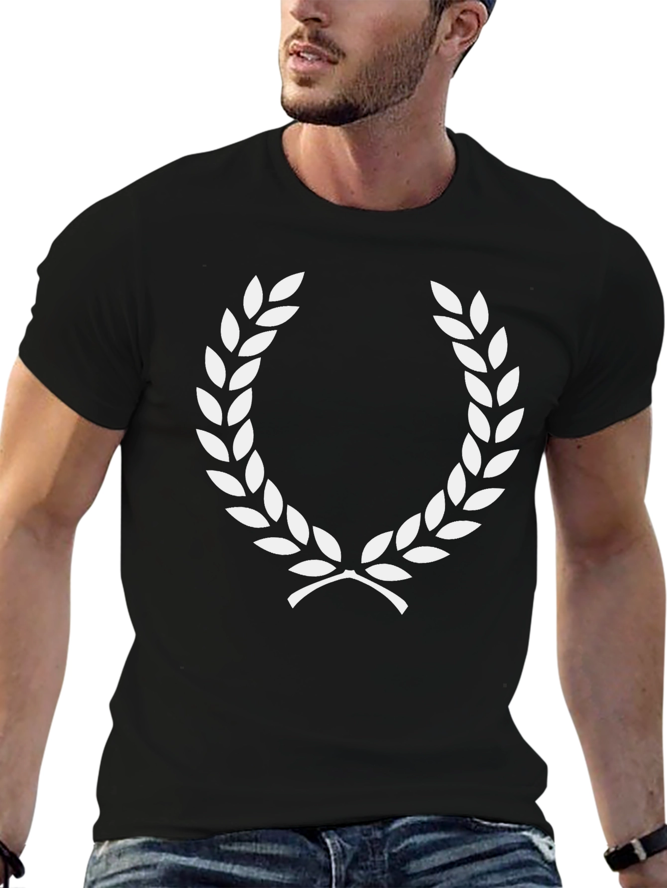 Laurel Wreath Graphic Tee - Classic Design