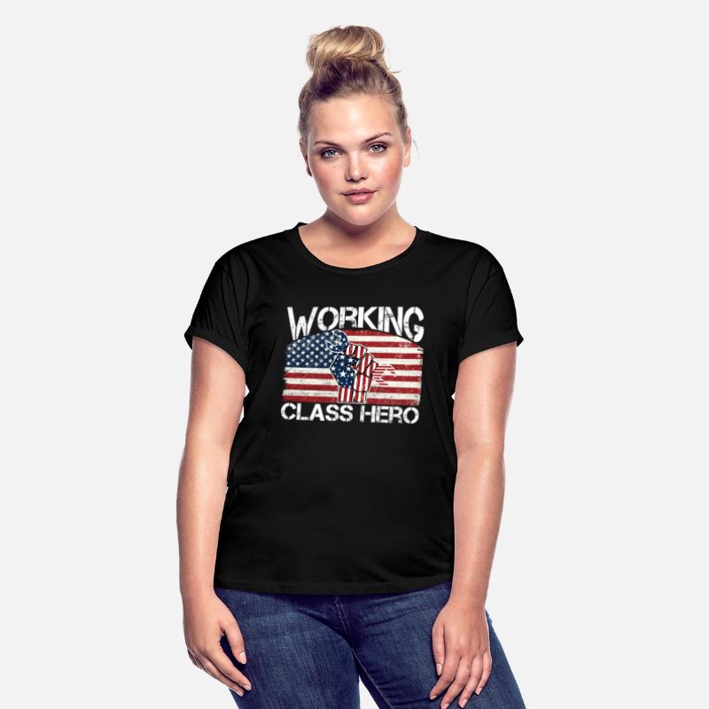 Working Class Hero T-Shirt USA Flag Men Women Tee