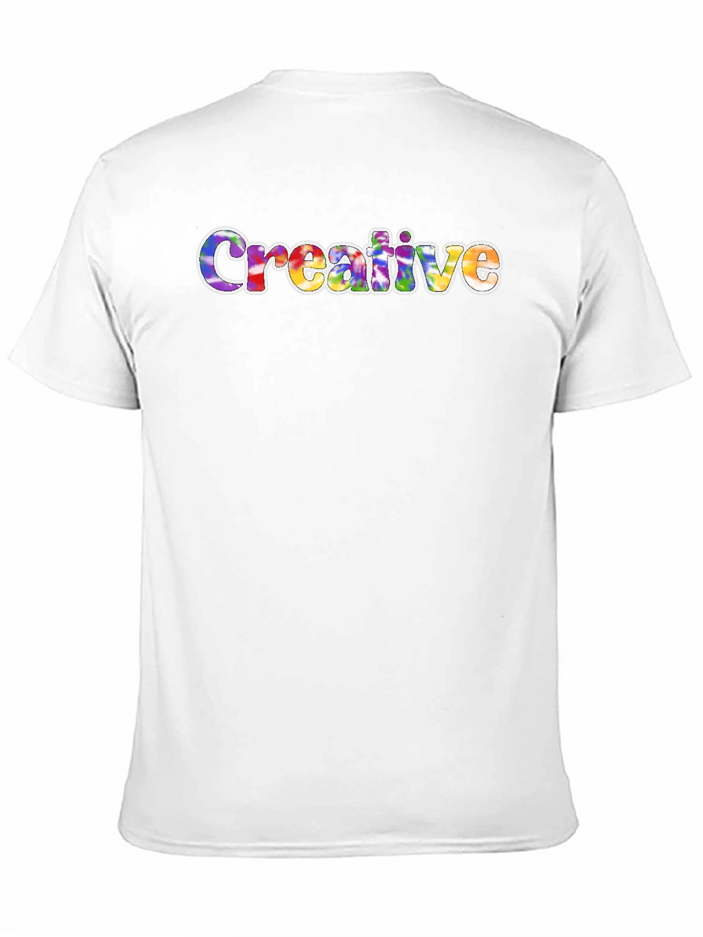 Creative Tie-Dye Word Art T-Shirt