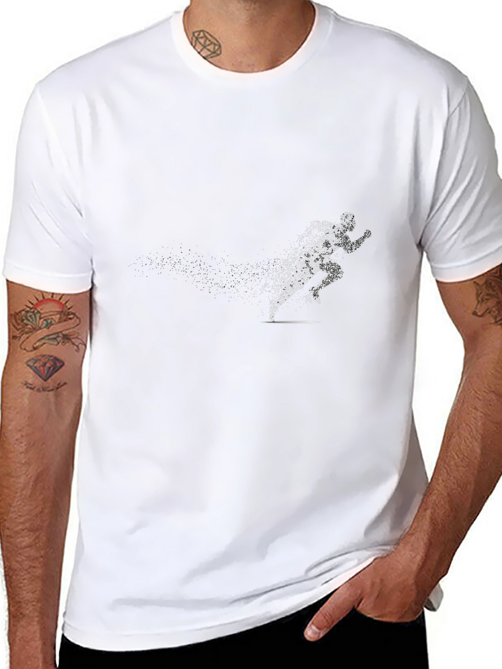 Black Running Man Graphic T-Shirt