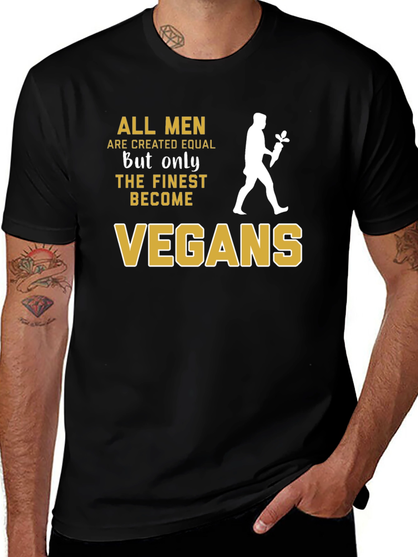 Finest Vegans T-Shirt - All Men Created Equal Vegan Tee