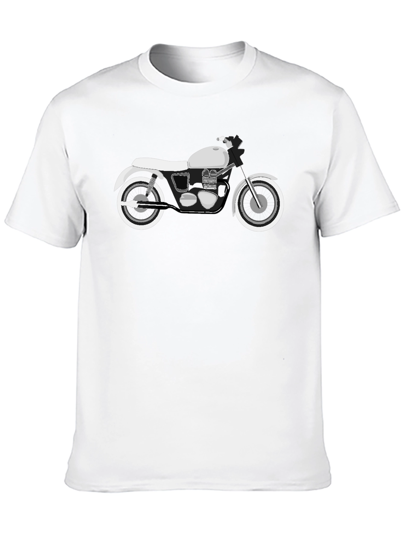 Motorcycle Graphic T-Shirt - Black
