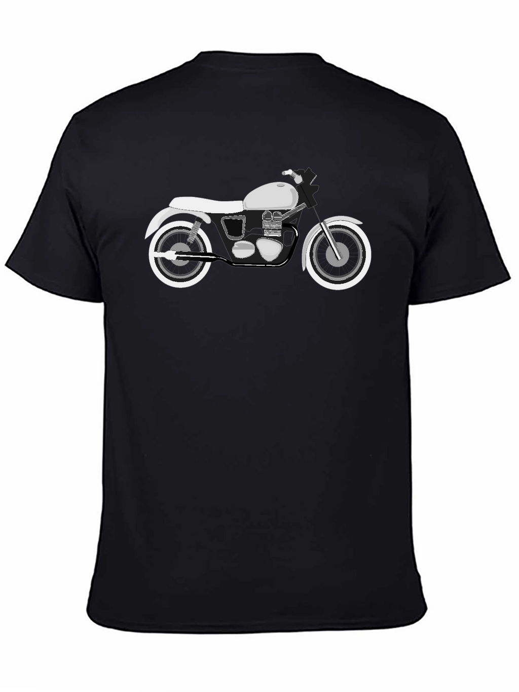 Motorcycle Graphic T-Shirt - Black