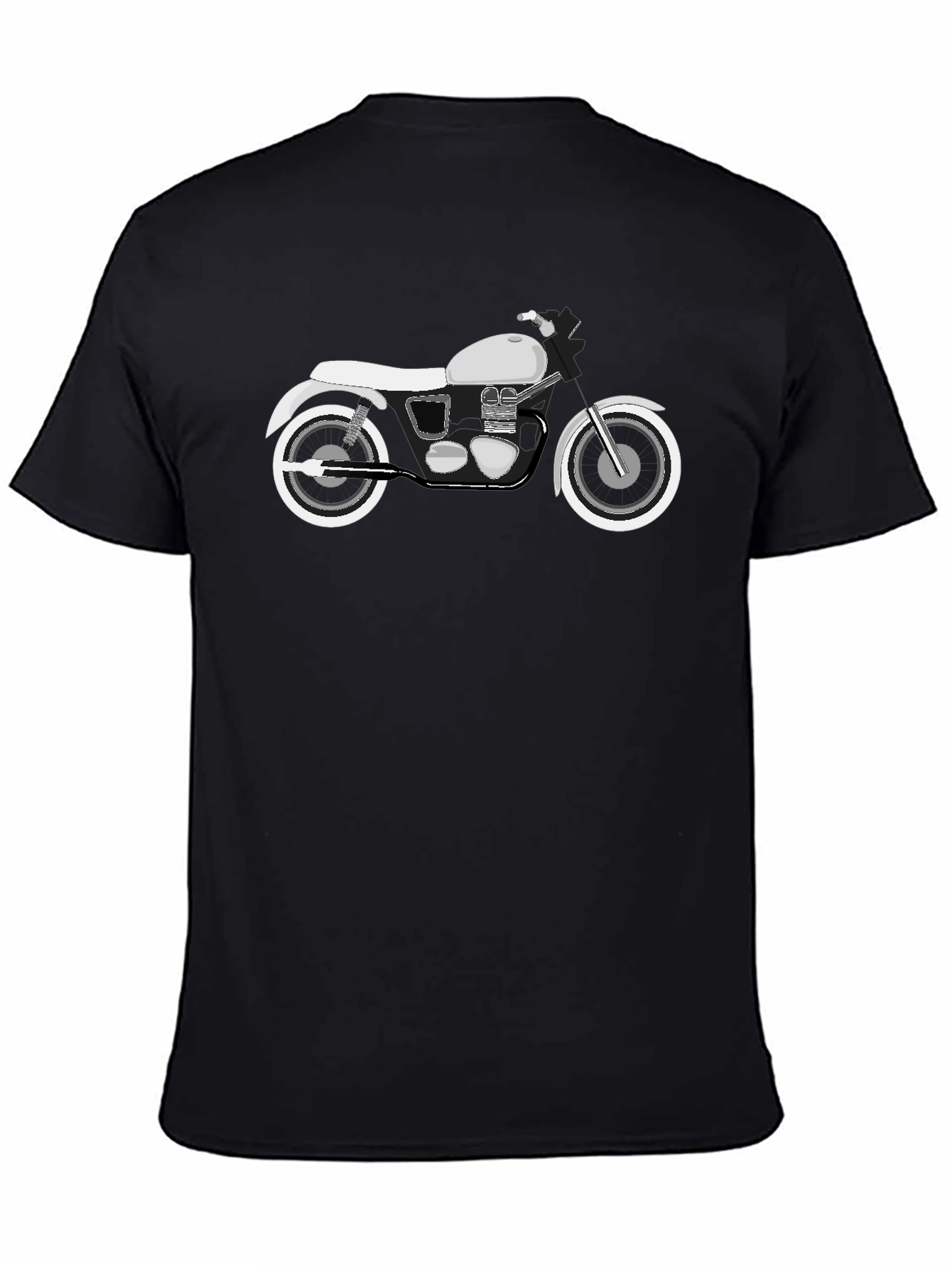 Motorcycle Graphic T-Shirt - Black