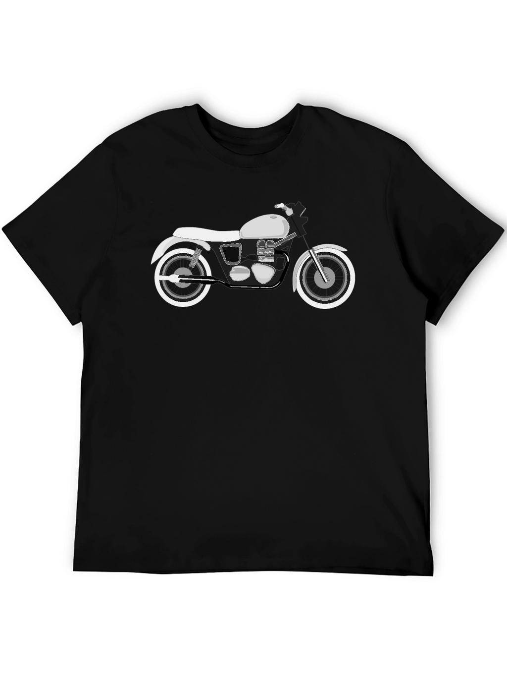 Motorcycle Graphic T-Shirt - Black
