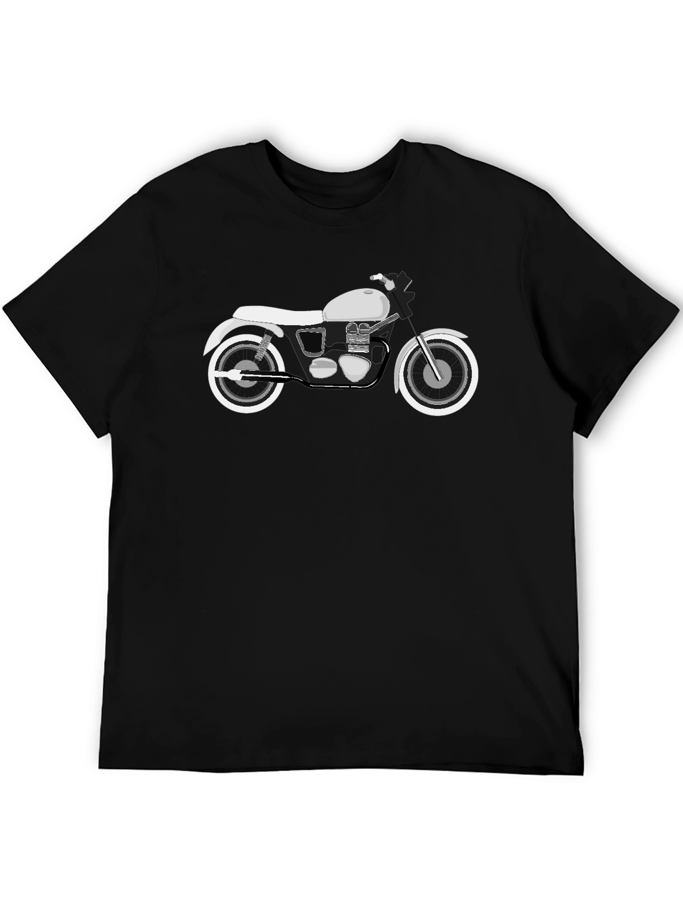 Motorcycle Graphic T-Shirt - Black