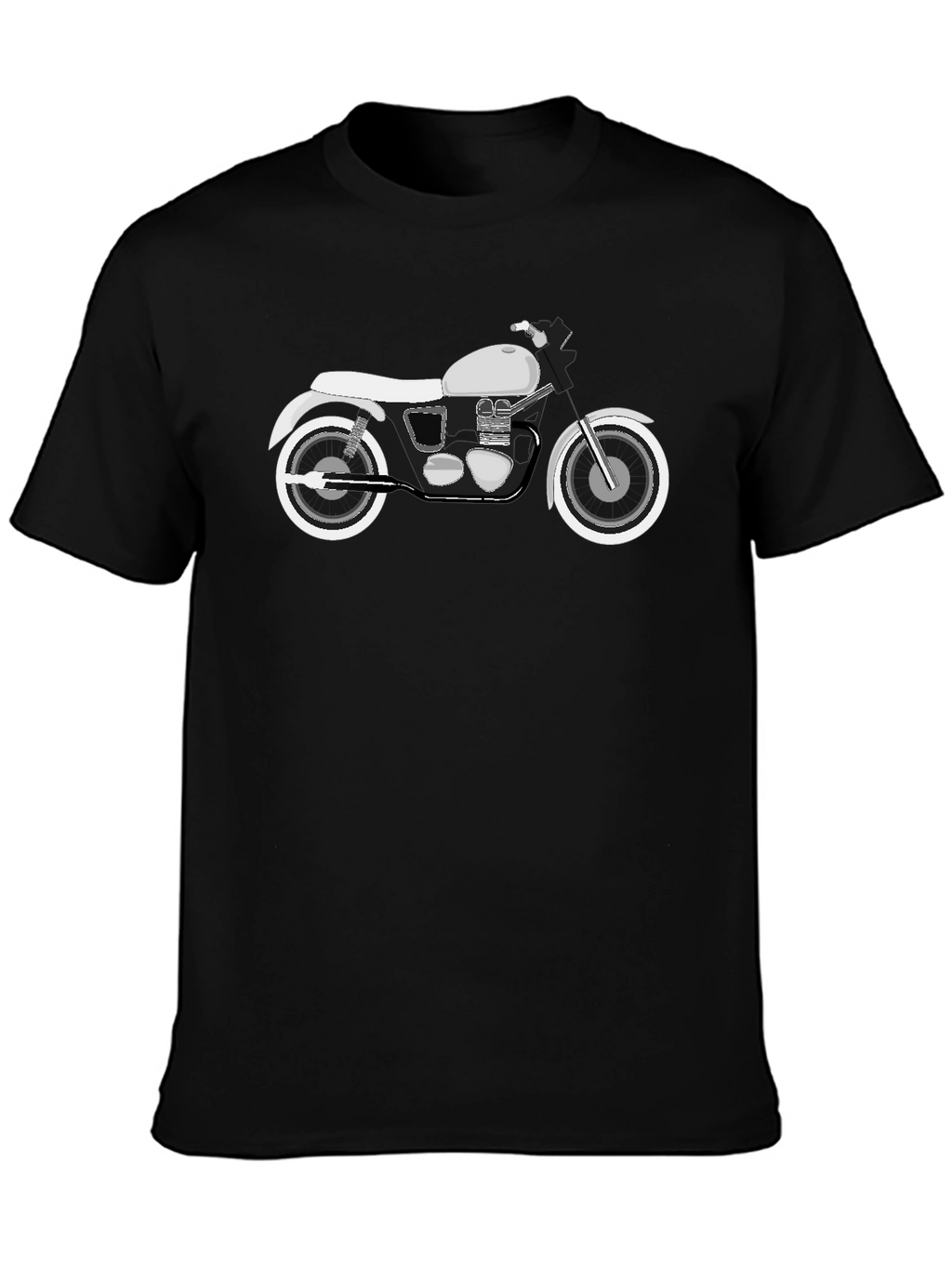 Motorcycle Graphic T-Shirt - Black