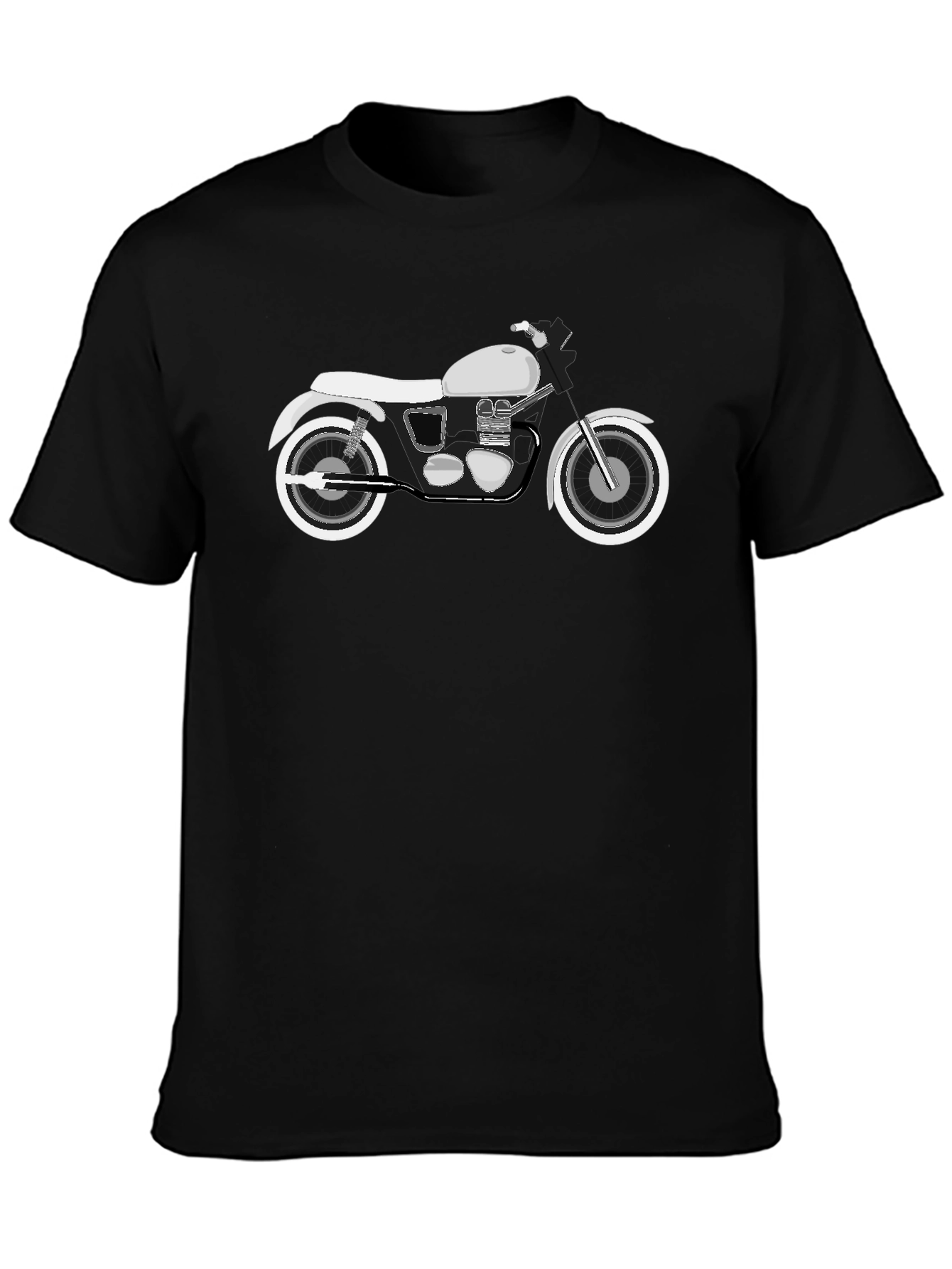 Motorcycle Graphic T-Shirt - Black
