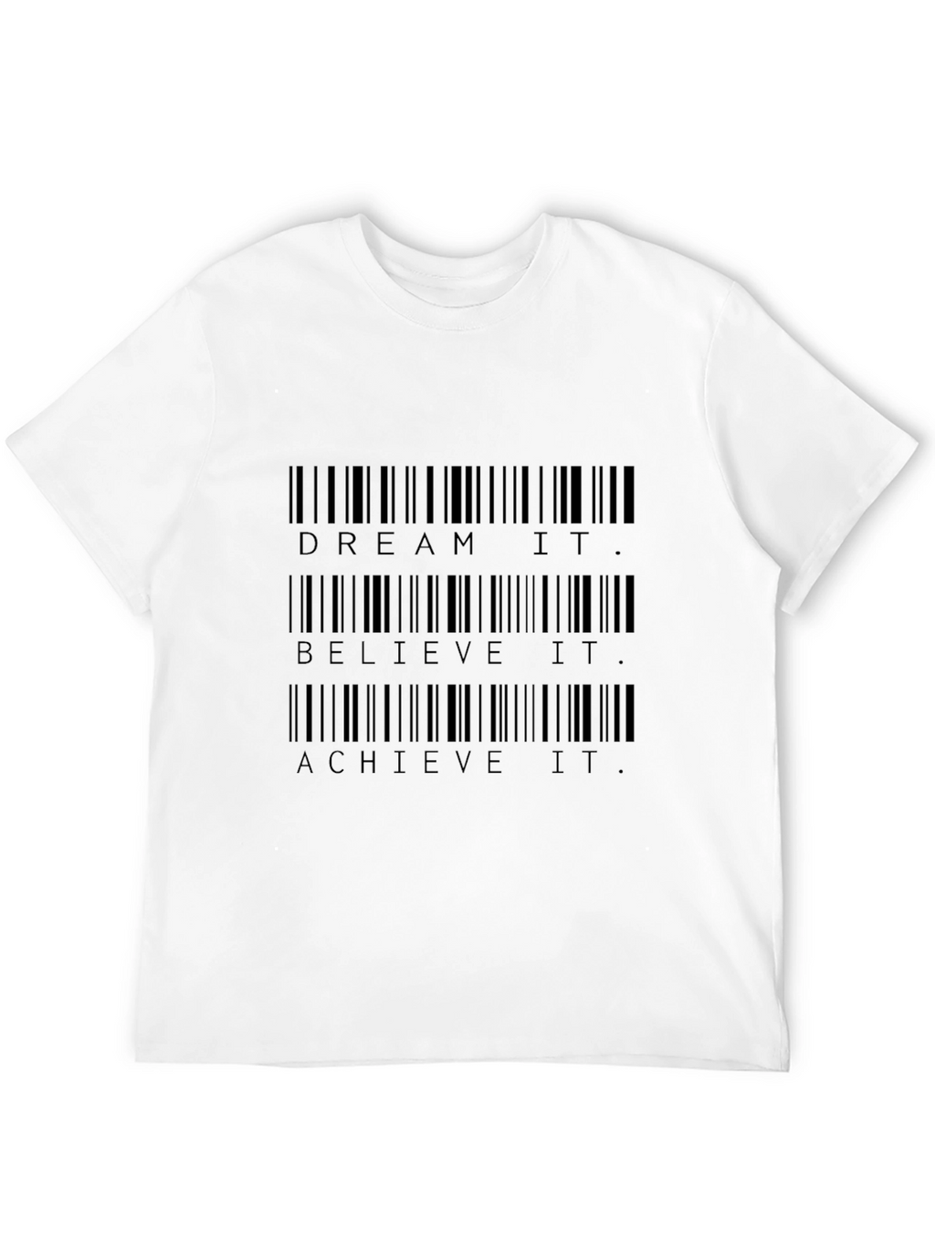Dream Believe Achieve Barcode T-Shirt - Motivational Tee
