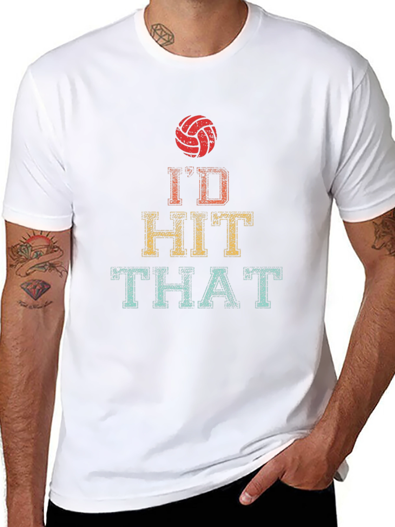 Id Hit That Volleyball Graphic Tee