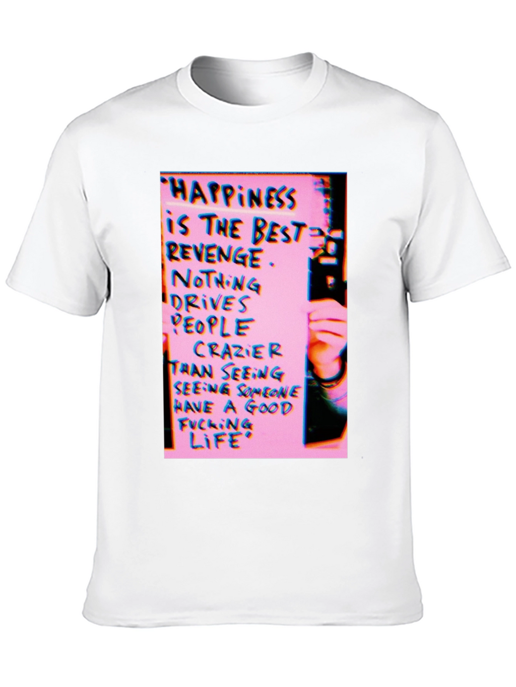 Happiness Revenge Graphic T-Shirt - Black