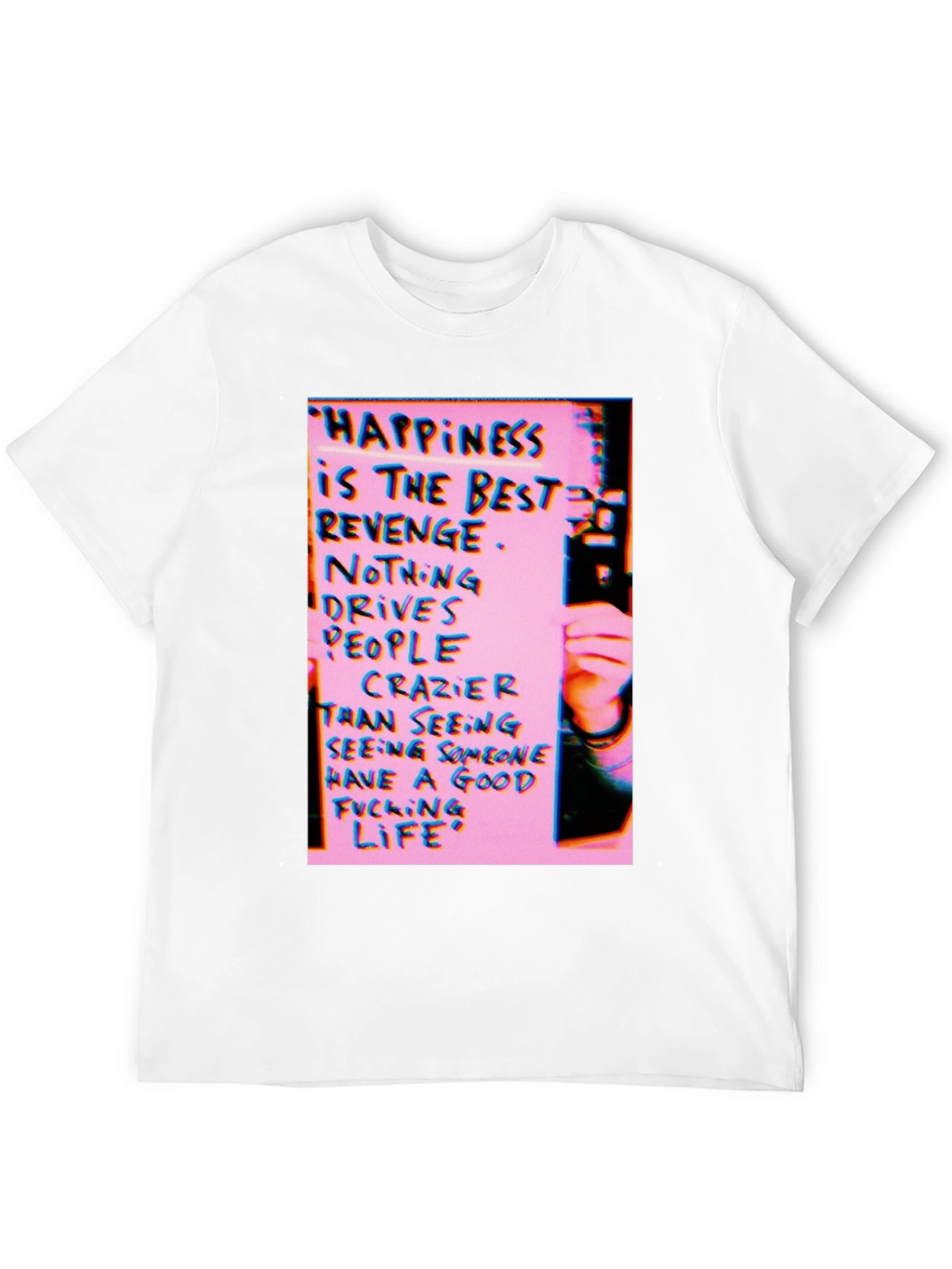 Happiness Revenge Graphic T-Shirt - Black