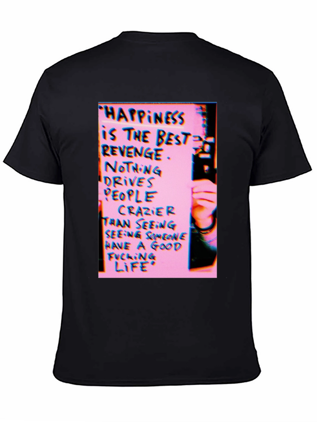 Happiness Revenge Graphic T-Shirt - Black