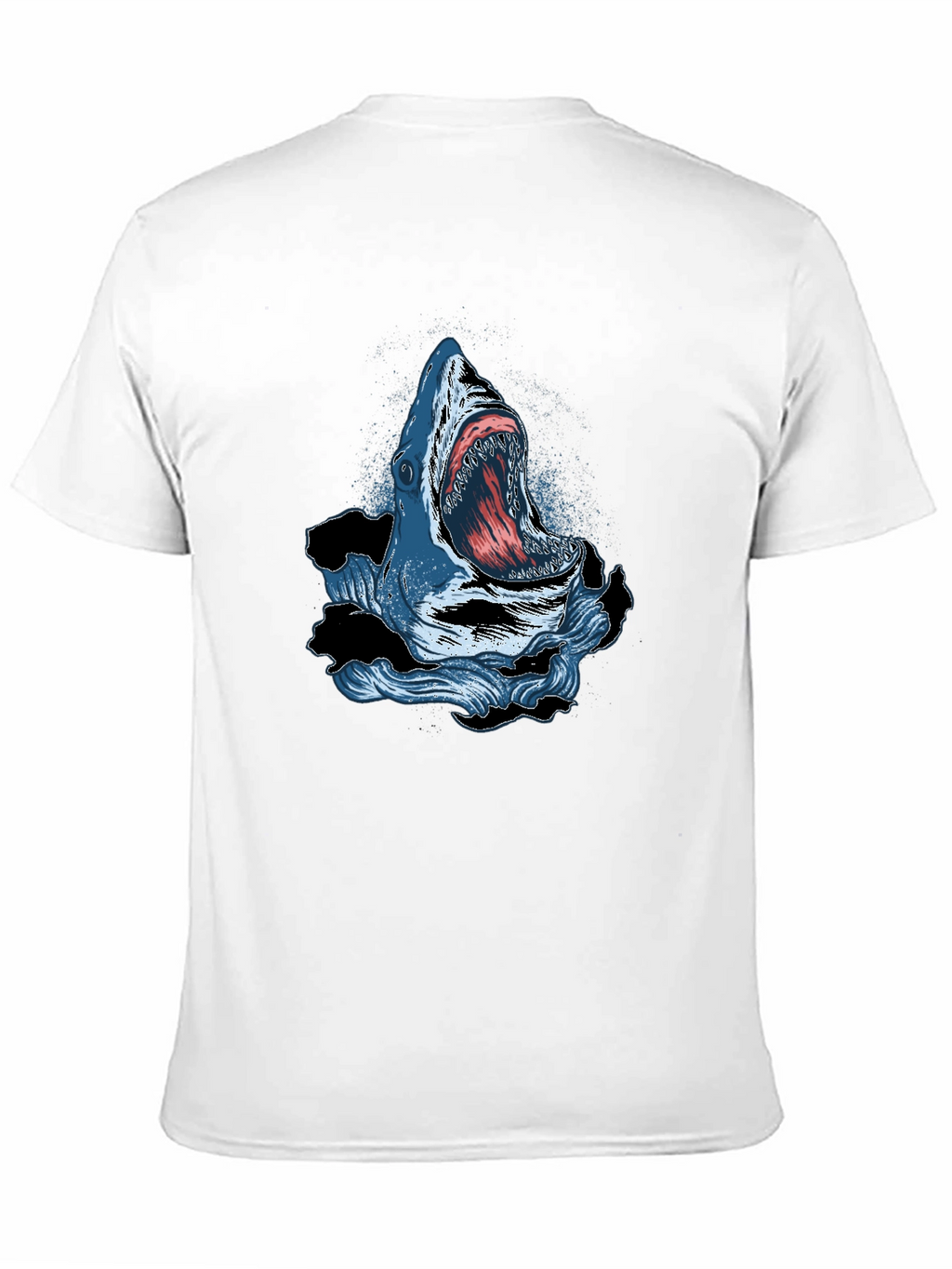 Shark Attack Graphic Print Crew Neck T-Shirt