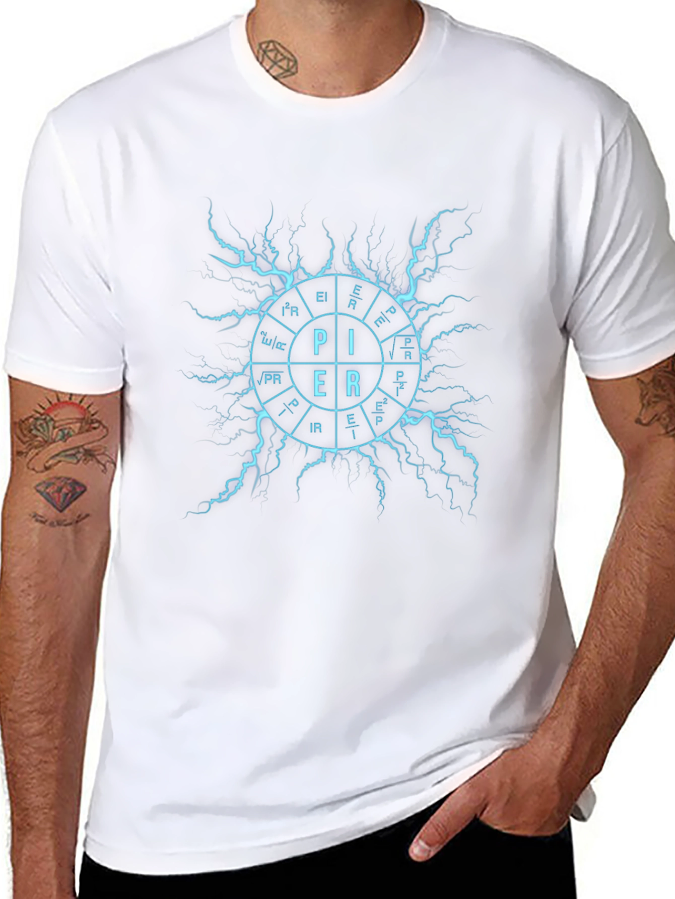 Electrician PIER T-Shirt - Math & Science Design