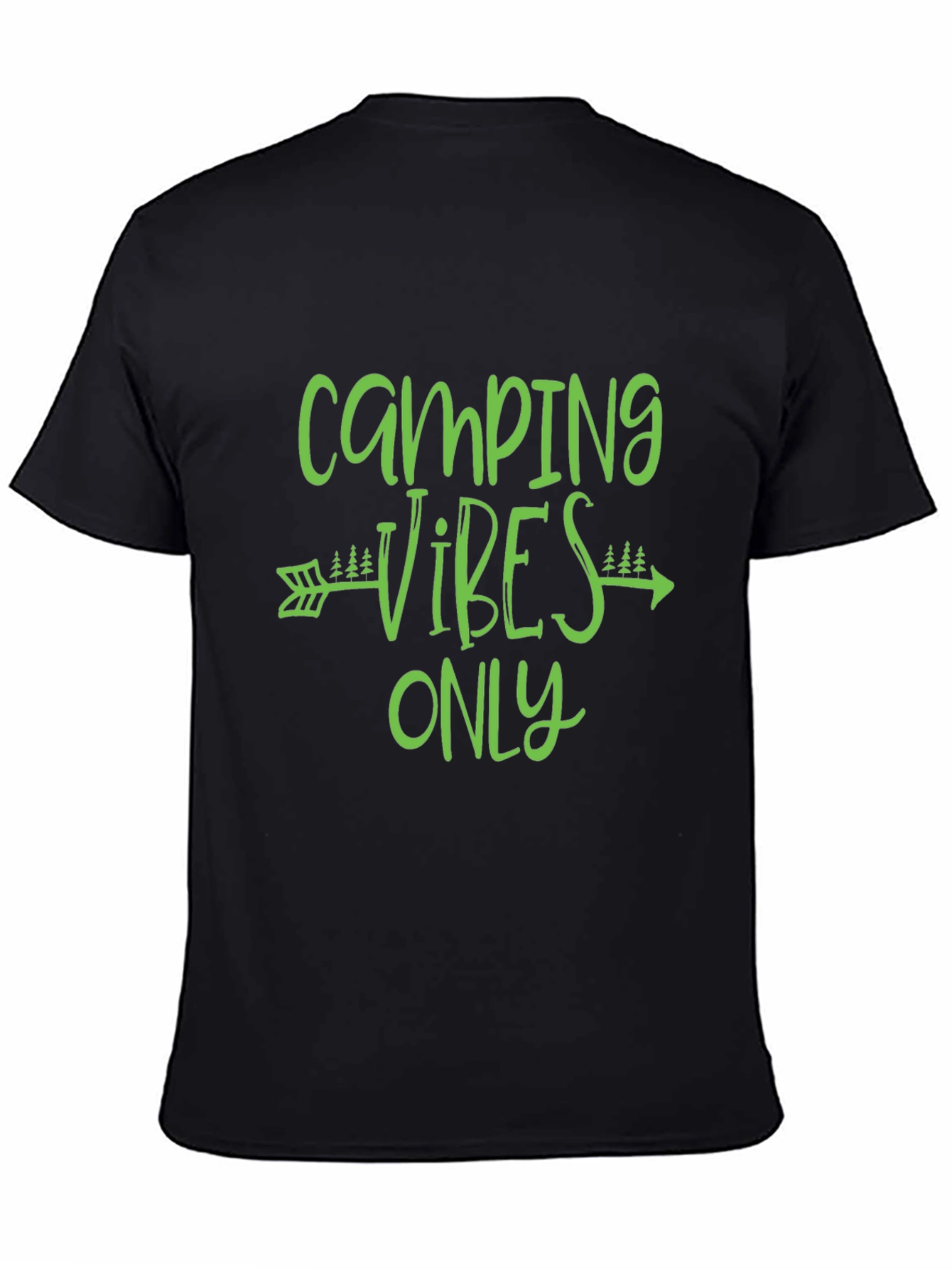 Camping Vibes Only Graphic Tee - Black T-Shirt