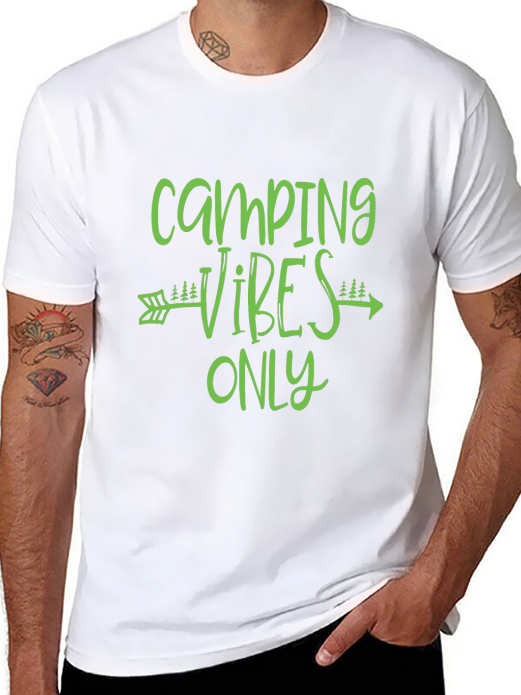 Camping Vibes Only Graphic Tee - Black T-Shirt